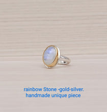 WOMAN RAINBOW STONE RING